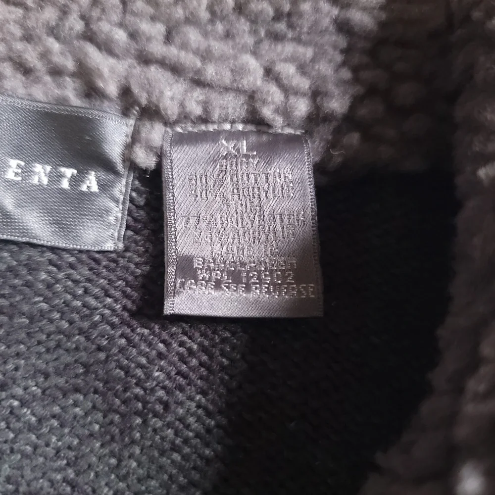 Oscar de la Renta Quarter Zip Sherpa Collar Waffle‎ Sweater XL